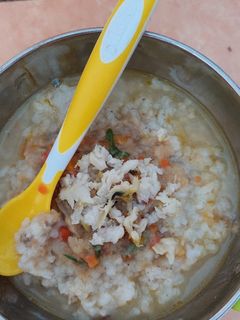 Foto resep MPASI 10 BULAN: NASI TIM + SOP IKAN NILA