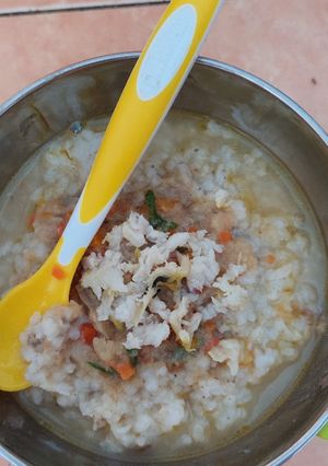 Foto resep MPASI 10 BULAN: NASI TIM + SOP IKAN NILA