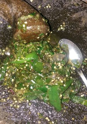 Foto resep Pecak cabe ijo (sunda)