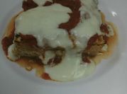 Una foto de relleno para lasagna de verduras