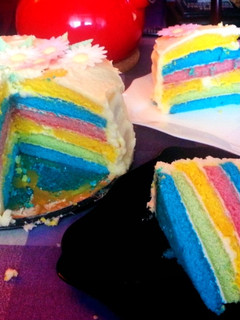 Una foto de Rainbow cake