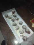 Trufas de turrón y fruta confitada