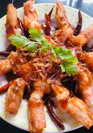 รูปของ 🦐กุ้งทอดซอสมะขาม🦞