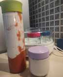 Frutillas con agar agar para el yogurt