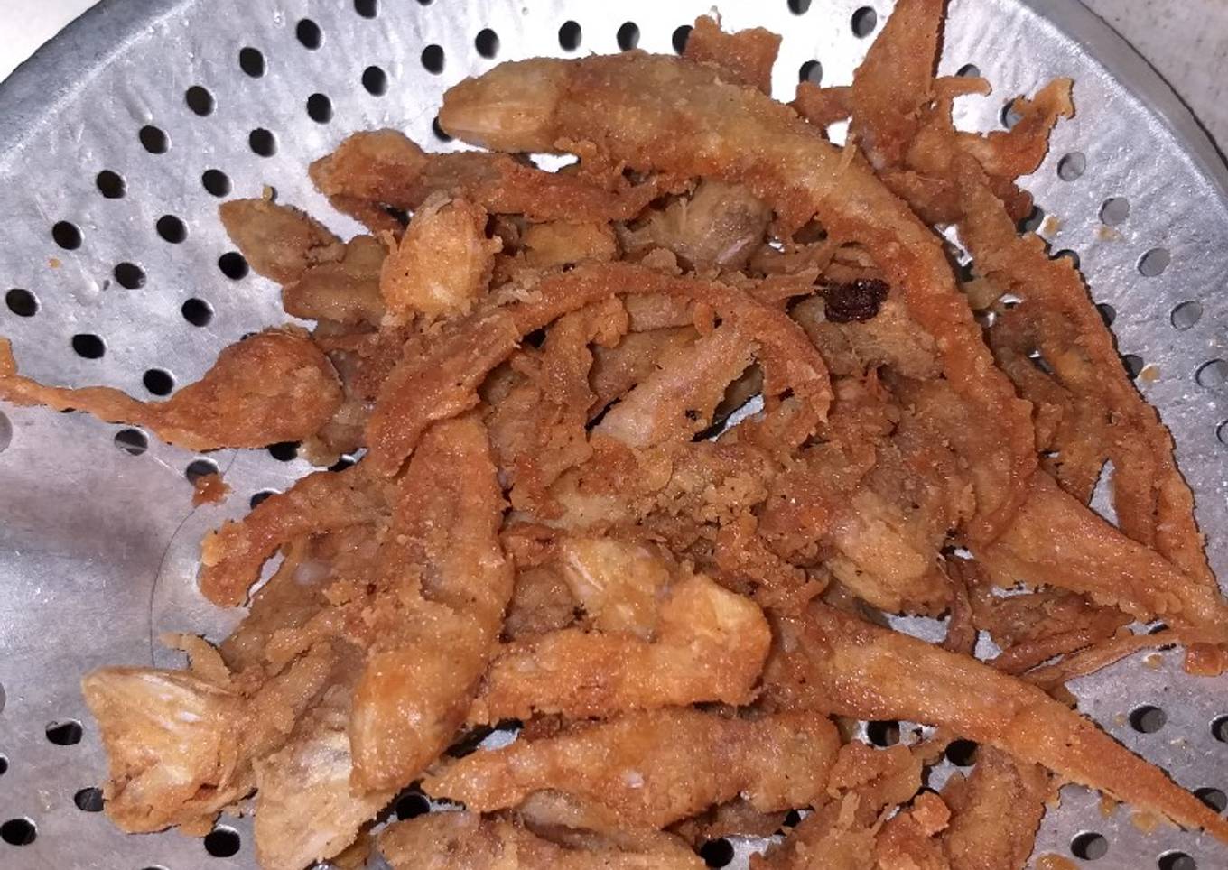 Ikan asin bulu ayam goreng kriuk