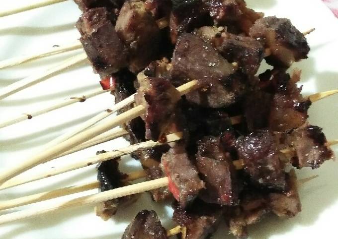 Resep: Sate super maknyusss tanpa bumbu kacang Ekonomis Untuk Dijual