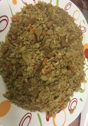 صورة لوصفة رز بالجزر واللحم
