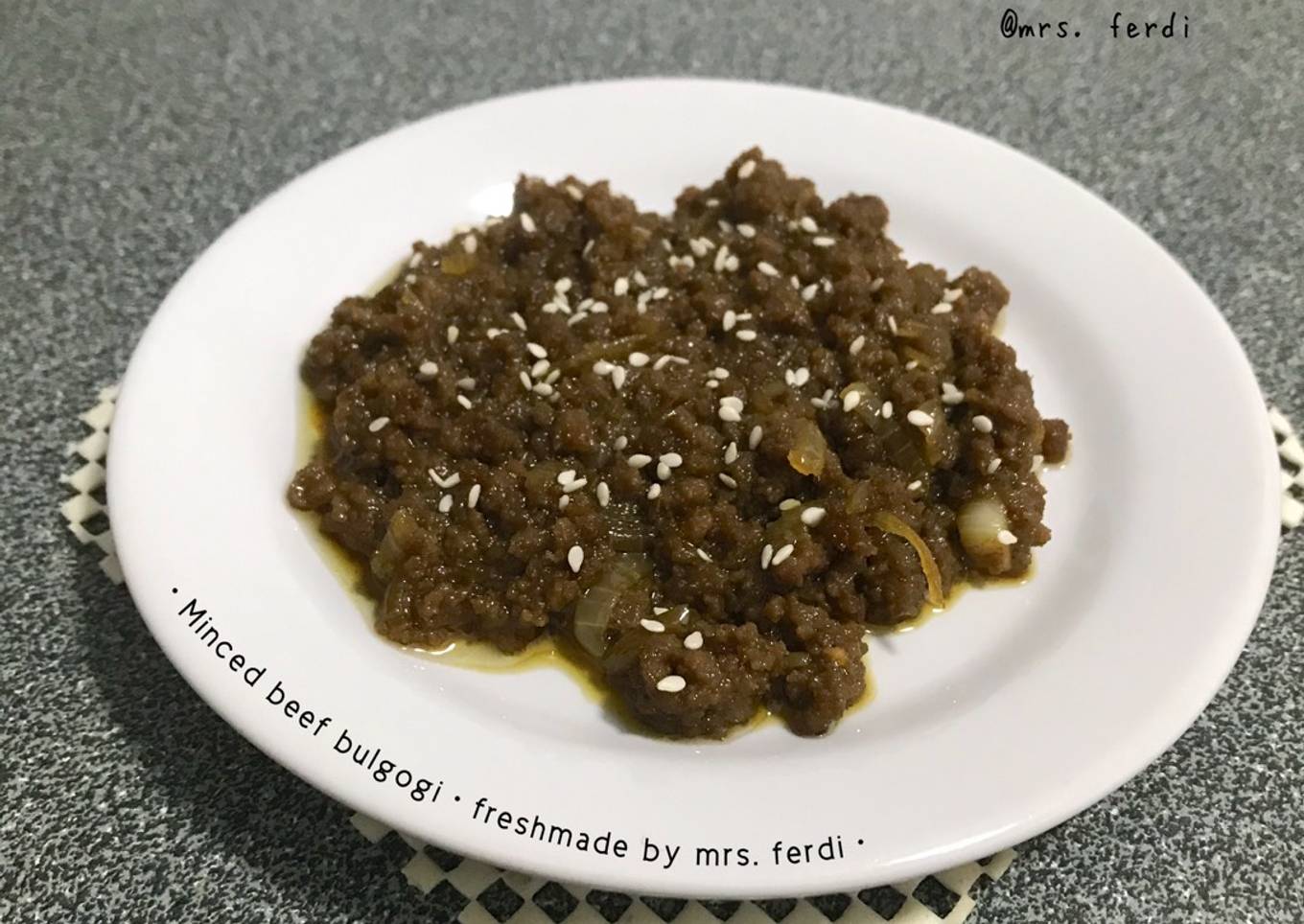 Minced beef bulgogi