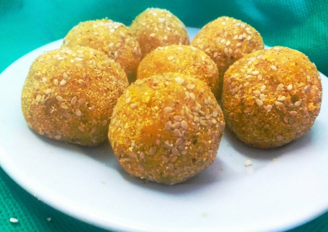 Bombas de batata y chía, veganas y sin gluten