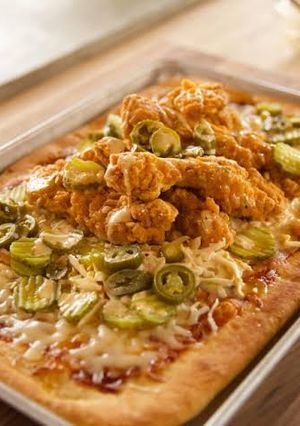 A picture of Chicken pizza.