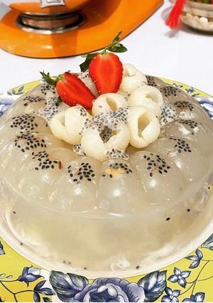 Foto resep Pudding kelapa selasih🥥