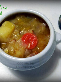 Una foto de Porrusalda con tocineta
