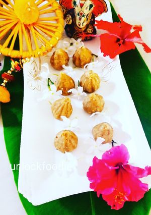 A picture of Wheat flour Modak.