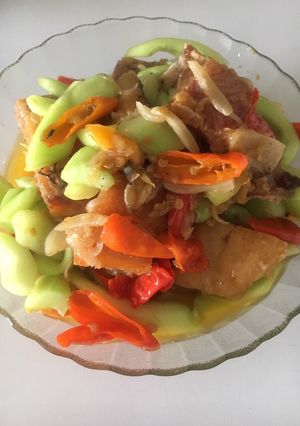 Foto resep Ikan Asin Tumis Timun