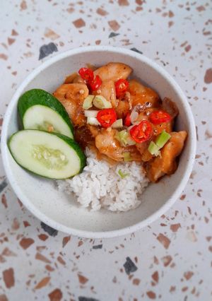 Foto resep Ayam Saus Wijen