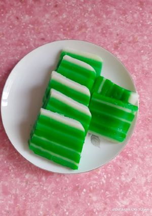 Foto resep Lapis tepung beras rasa pandan