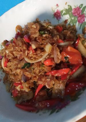 Foto resep Udang rebon tumis cabai