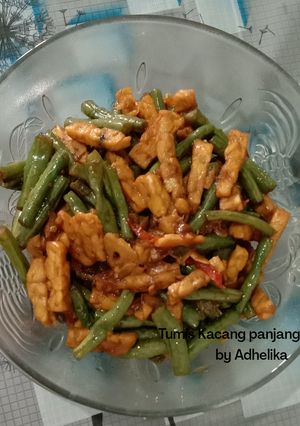 Foto resep Tumis Tempe Kacang Panjang Simple