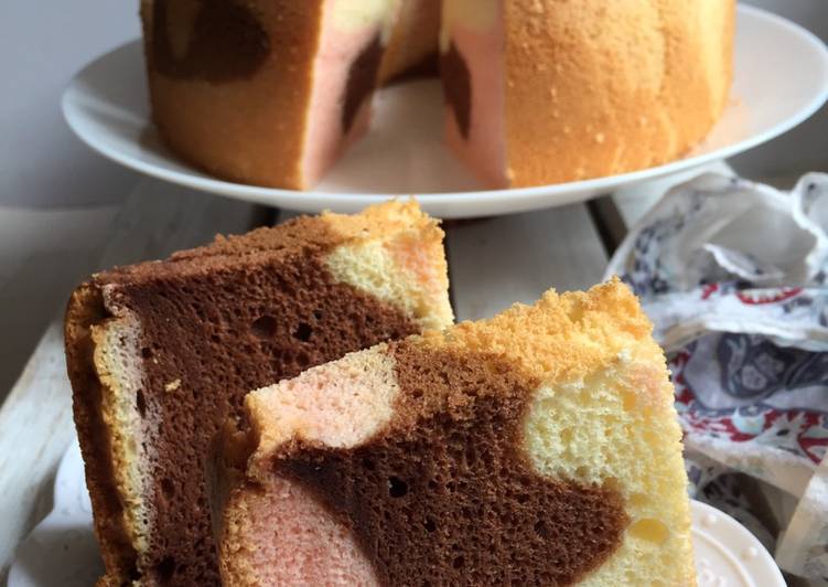Chiffon Cake Neapolitan