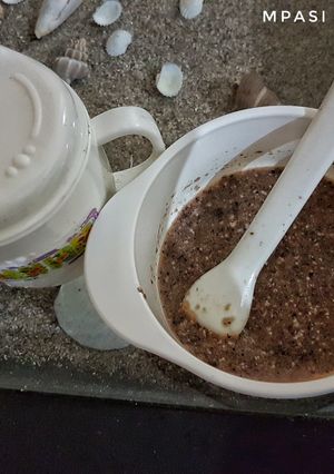 Foto resep Mpasi 6m+ beras merah, adzuki bean, telur puyuh, wortel