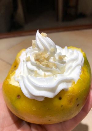 Una foto de Dulce de parchita con un rico relleno