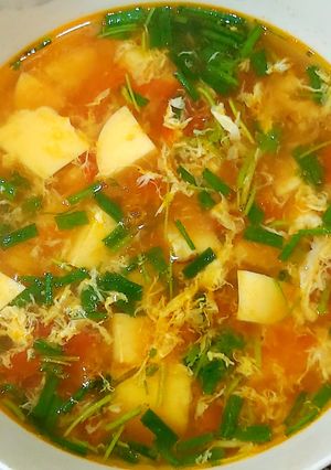 Hình của món Canh đậu non, trứng.