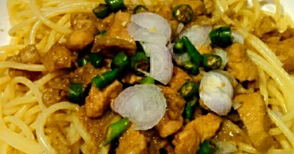 Spaghetti Sate Ayam