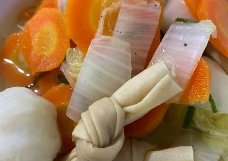 Resep Kuah bakso ikan dan kembang tahu, Bisa Manjain Lidah