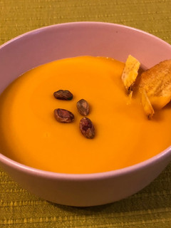 Una foto de Puré veraniego de calabaza con Thermomix