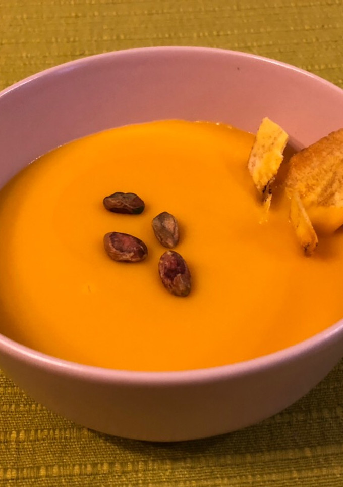 Una foto de Puré veraniego de calabaza con Thermomix