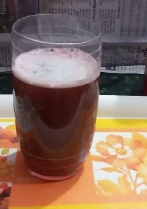 A picture of Bitter gourd JUICE or karele ka juice.