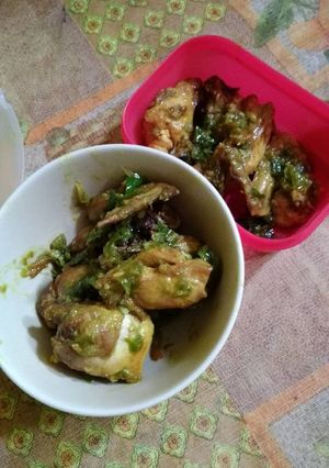 Foto resep Ayam goreng sambal hijau simple