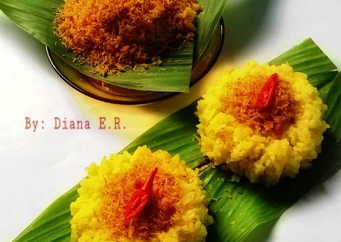 Resep: Nasi Kuning Serundeng (lebih cepat dgn magigcom) Enak