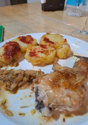 Una foto de Pollo al vino para agasajarnos con algo rico