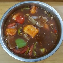 A picture of Chilli paneer gravy.