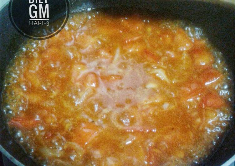Langkah Mudah untuk Menyiapkan Sos barbeque homemade pendamping sayuran rebus (Diet GM-3) yang Sempurna