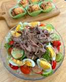 Salad Sốt Mè Rang Bò Trứng