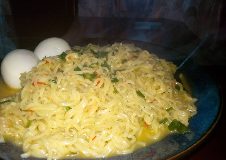 Indomie and boiled egg 1