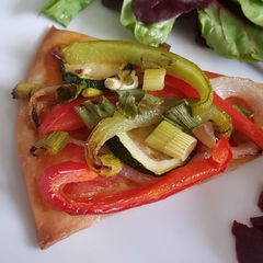 Veggie puff pastry tart A picture of Veggie puff pastry tart.