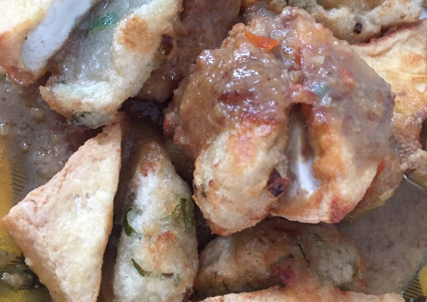Tahu aci bumbu kacang/batagor ekonomis 😅