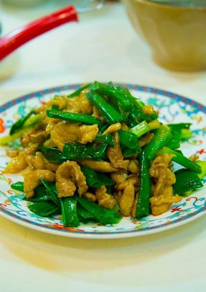 快炒店人氣料理 蔥爆牛肉(不勾芡) 的食譜成品照片