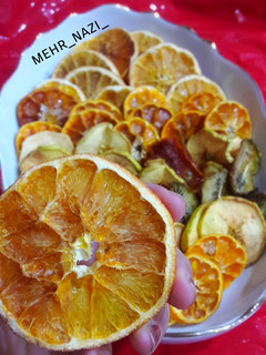 عکسی از دستور میوه خشک یا چیپس میوه