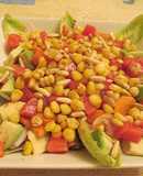 Ensalada de endibias conmaíz, aguacate y zanahoria- veggie