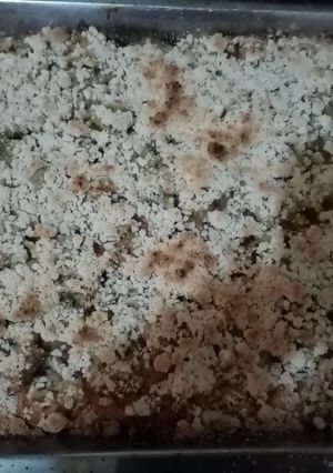 Una foto de Kuchen de kiwi con miga