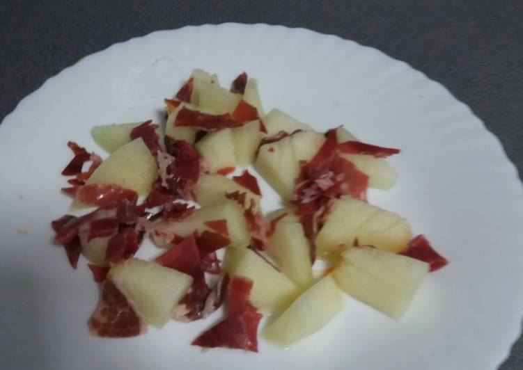 Ensalada de melón con jamón ibérico