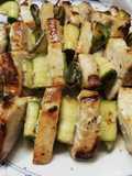 Spiedini di pesce spada e zucchine