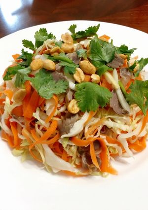 Hình của món Nộm mề gà thanh mát cho mùa hè.