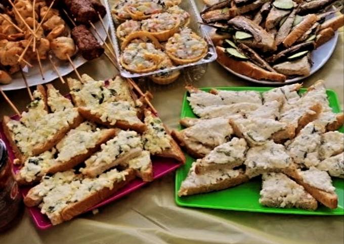 Канапе для праздничного стола и пикника