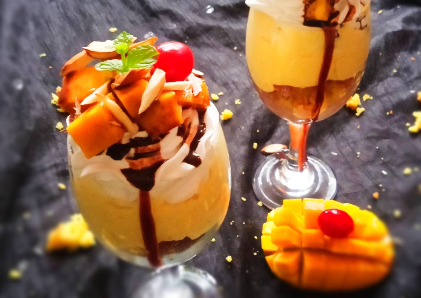 Eggless Mango Mousse Dessert