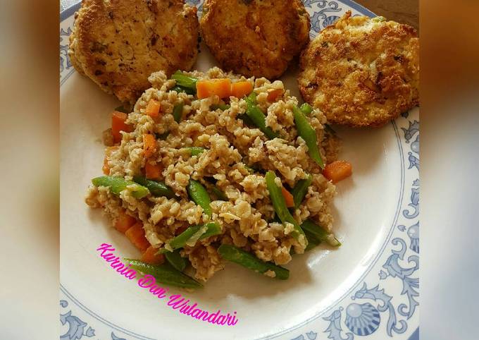 Vegetable Oat 3 (Buncis and Baby Carrot with Perkedel Tahu)